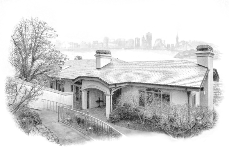 Digital Charcoal Real Estate Portrait.  Listed 2/20/14.  Agent: Doug Fuller.